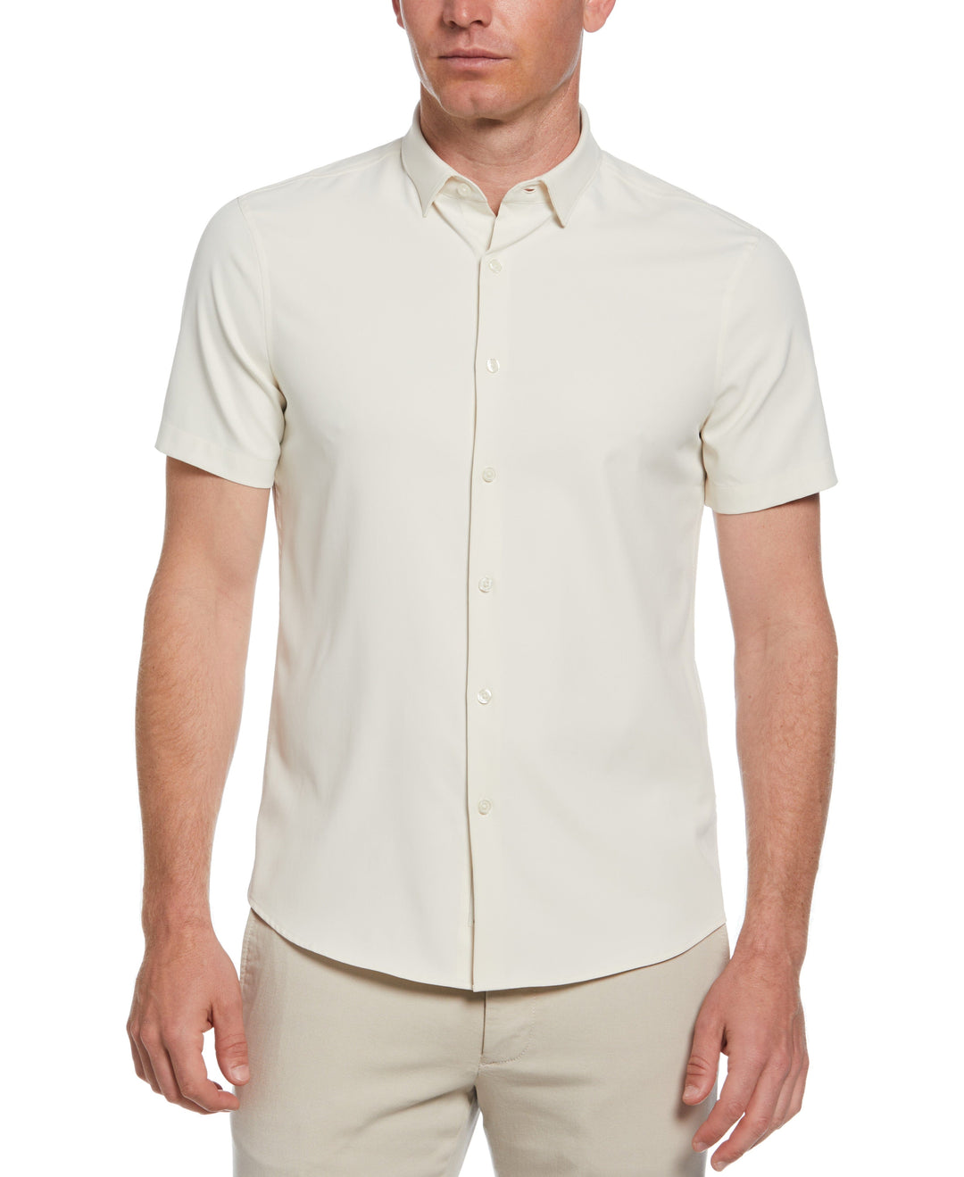 Total Stretch Twill Solid Shirt (Egret) 