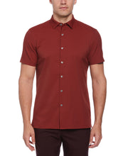 Slim Fit Total Stretch Solid Shirt (Fired Brick) 