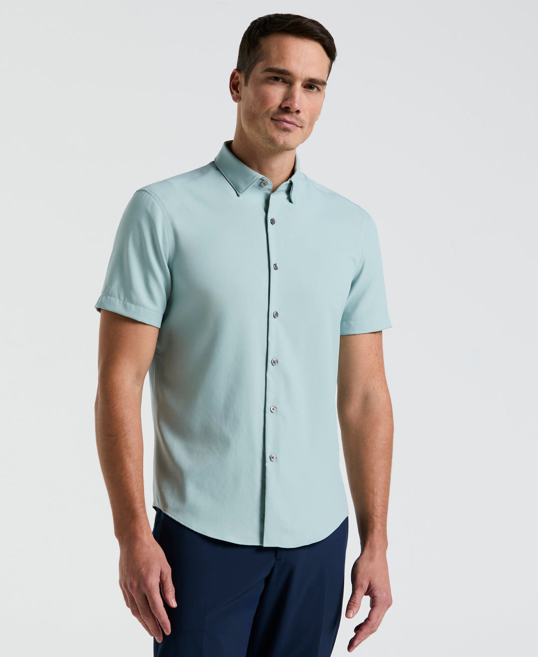 Total Stretch Twill Solid Shirt (Gray Mist) 