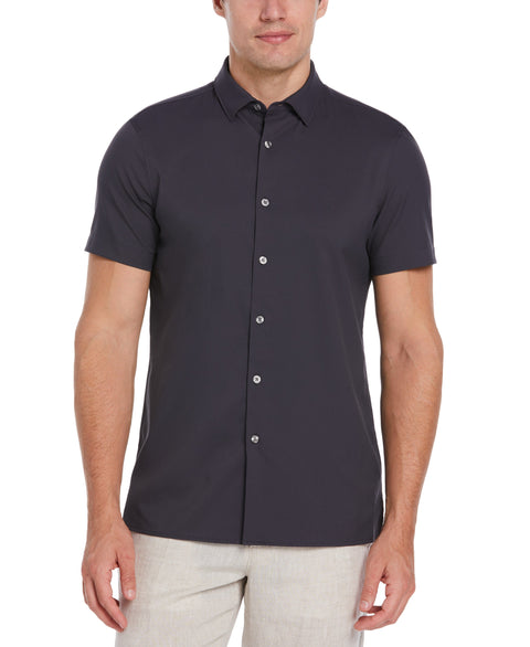 Total Stretch Slim Fit Hidden Button Down Shirt (India Ink) 