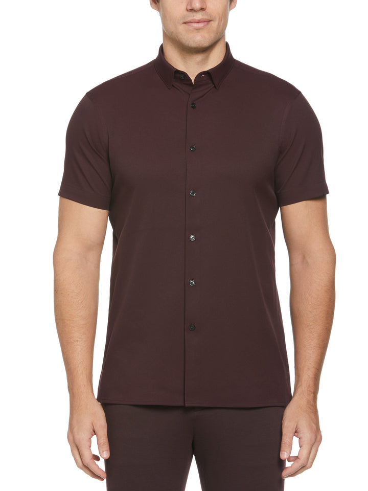 Total Stretch Twill Solid Shirt (Port) 