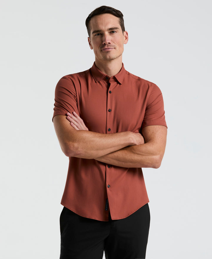Total Stretch Twill Solid Shirt (Rustic Brown) 