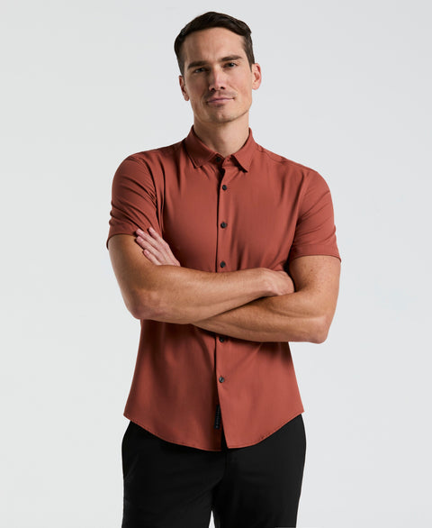 Total Stretch Twill Solid Shirt (Rustic Brown) 