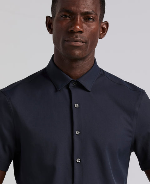 Total Stretch Twill Solid Shirt (Dark Sapphire) 