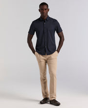 Total Stretch Twill Solid Shirt (Dark Sapphire) 