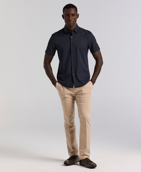 Total Stretch Twill Solid Shirt (Dark Sapphire) 