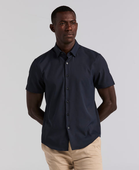 Total Stretch Twill Solid Shirt (Dark Sapphire) 