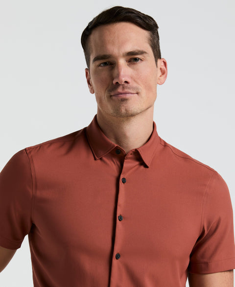 Total Stretch Twill Solid Shirt (Rustic Brown) 