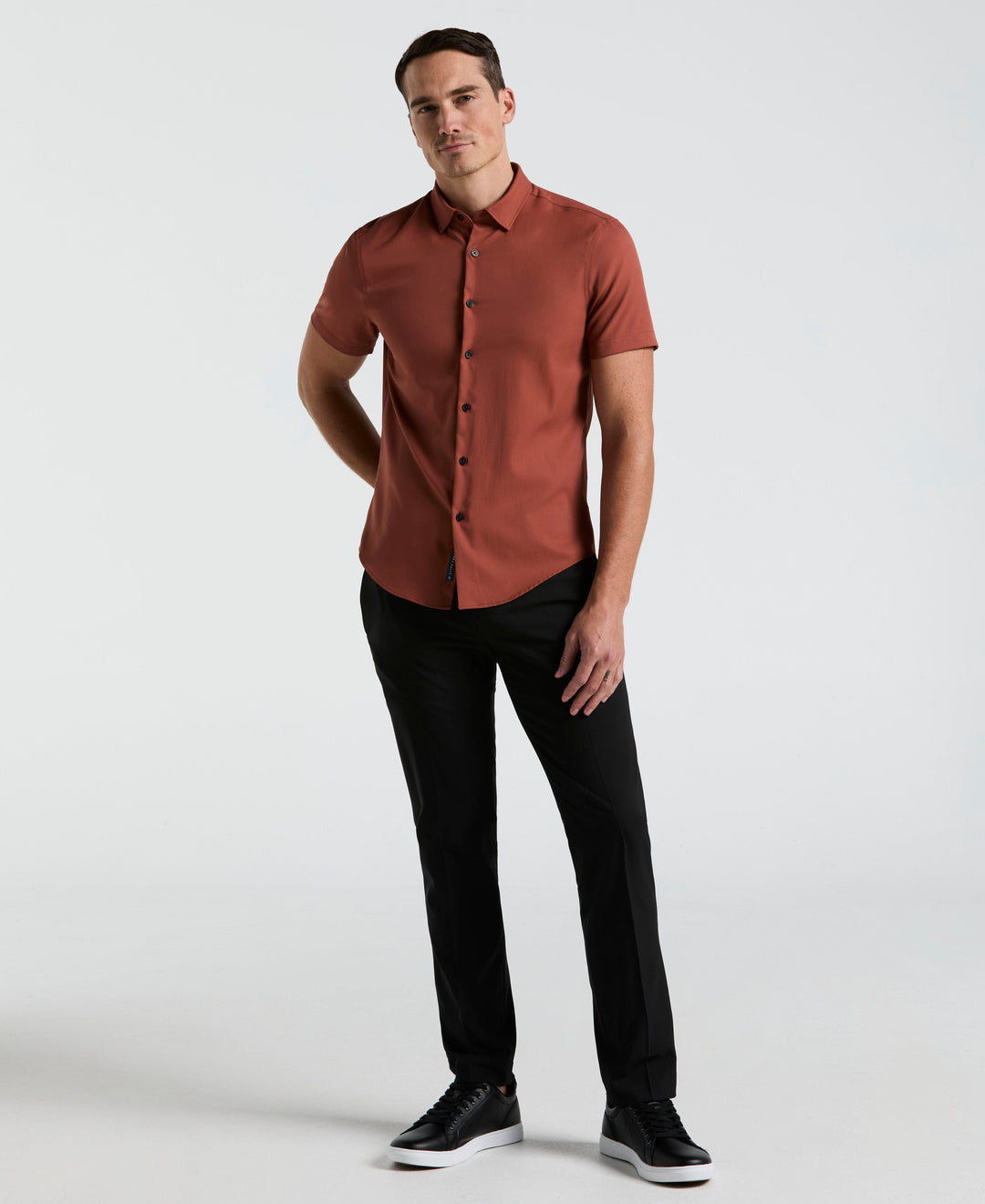 Total Stretch Twill Solid Shirt (Rustic Brown) 