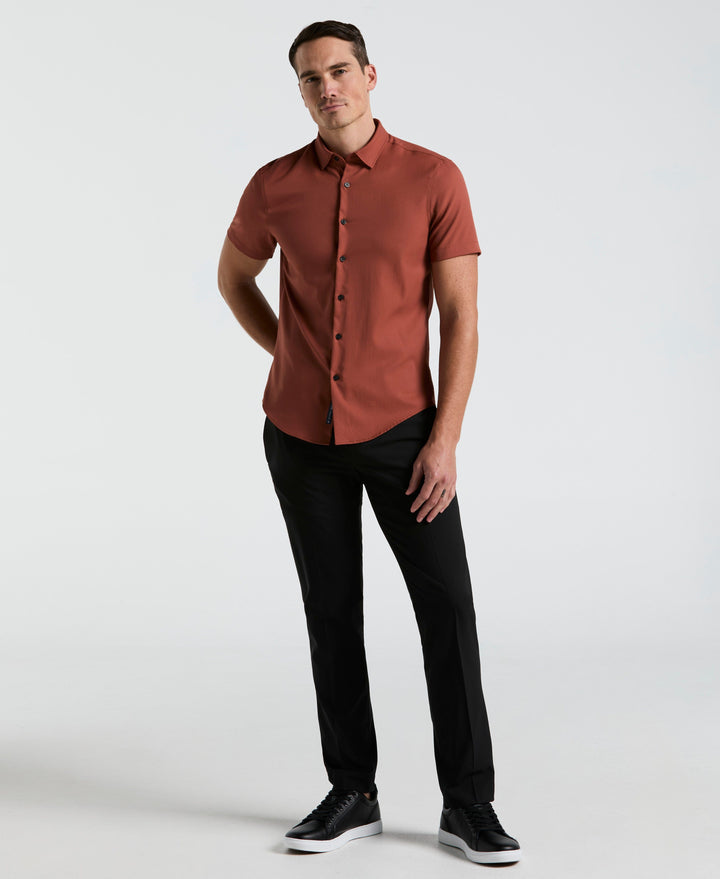 Total Stretch Twill Solid Shirt (Rustic Brown) 