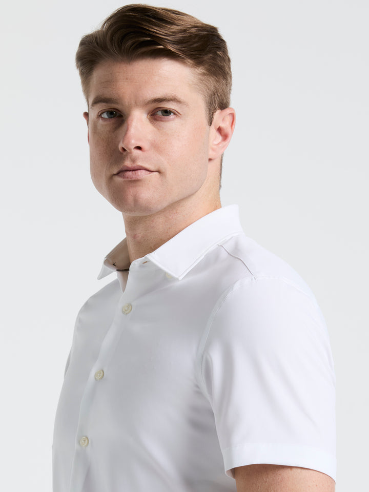 Total Stretch Twill Solid Shirt (Bright White) 
