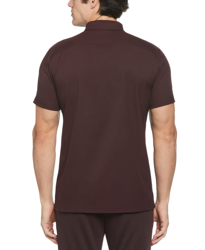 Slim Fit Total Stretch Solid Shirt (Port) 