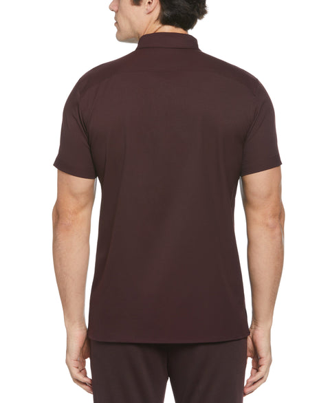 Slim Fit Total Stretch Solid Shirt (Port) 