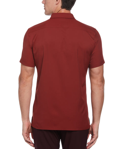 Slim Fit Total Stretch Solid Shirt (Fired Brick) 