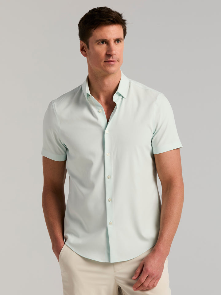 Total Stretch Twill Solid Shirt (Skylight) 