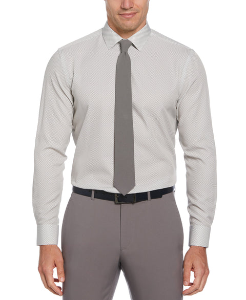 Total Stretch Square Microprint Shirt (Taupe) 