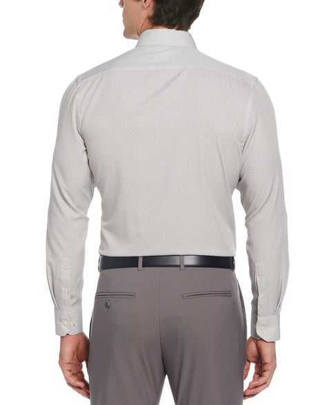 Total Stretch Square Microprint Shirt (Taupe) 