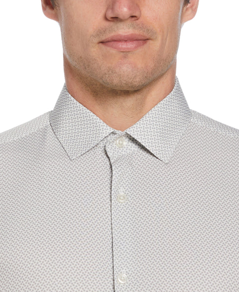 Total Stretch Square Microprint Shirt (Taupe) 
