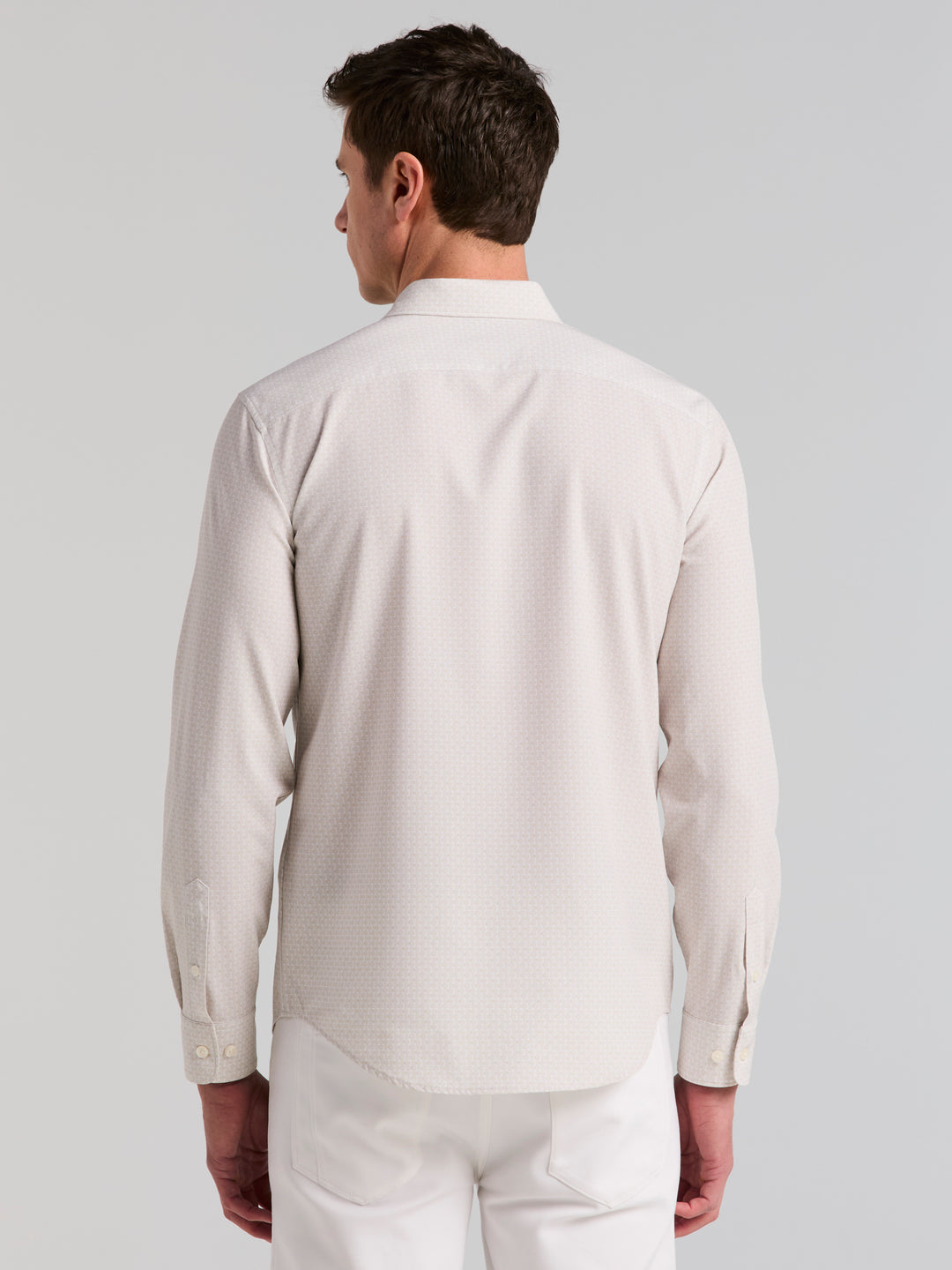Slim Fit Stripe Dot Long Sleeve Shirt (Trench Coat) 
