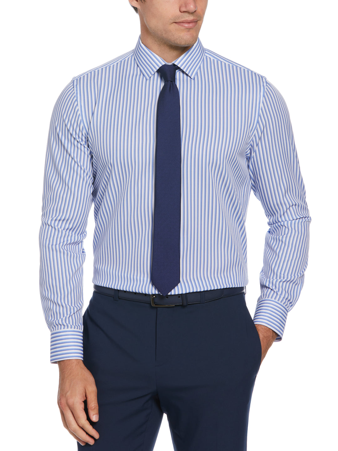 Slim Fit Total Stretch Striped Print Dress Shirt