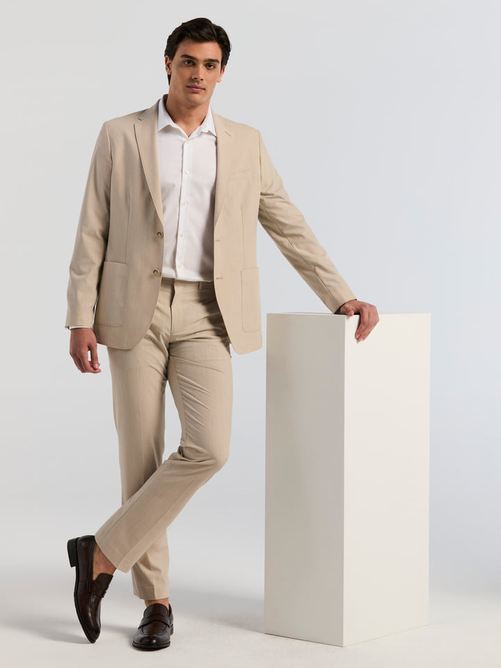 Slim Fit Total Stretch Suit Pants (Silver Gray) 