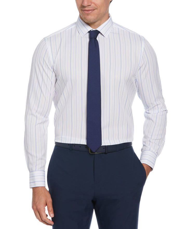 Total Stretch Blue Thin Stripe Print Shirt (New Blue) 