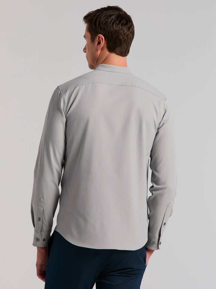 Slim Fit Total Stretch Untucked Banded Collar Shirt