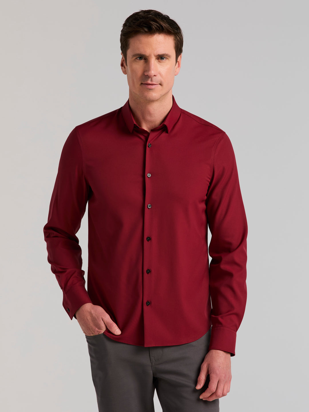 untucked dress shirts Perry Ellis Men's Slim Fit Solid Stretch Shirt Made exclusively for Banana Taylor Swift Style Summer Color:Deep Green Multi Occasion: Graduation