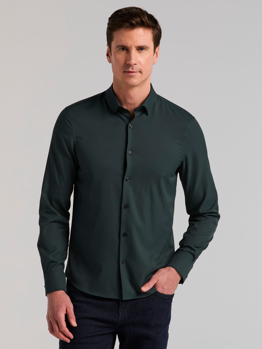 men dress shirt slim fit Perry Ellis Men's Untucked Solid Stretch Color:Beach House Gold Making Wednesday Prom Dress: Quality dress shirts black_wrap_dress