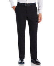 Slim Fit Two Tone Plaid Dress Pant Black Plaid Perry Ellis