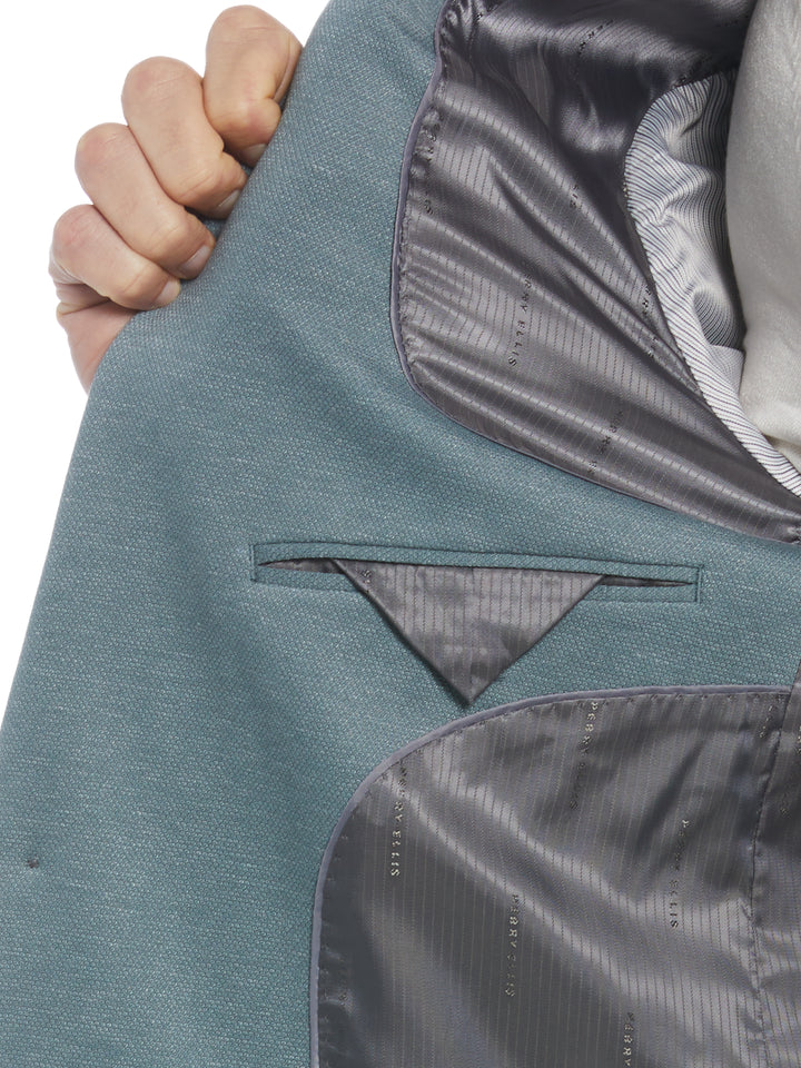 Smart Knit Two Tone Suit Jacket (Goblin Blue) 