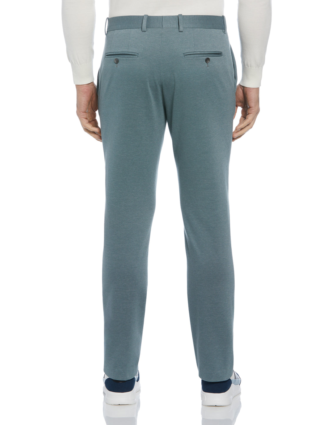 Smart Knit Two Tone Slim Fit Suit Pants (Goblin Blue) 
