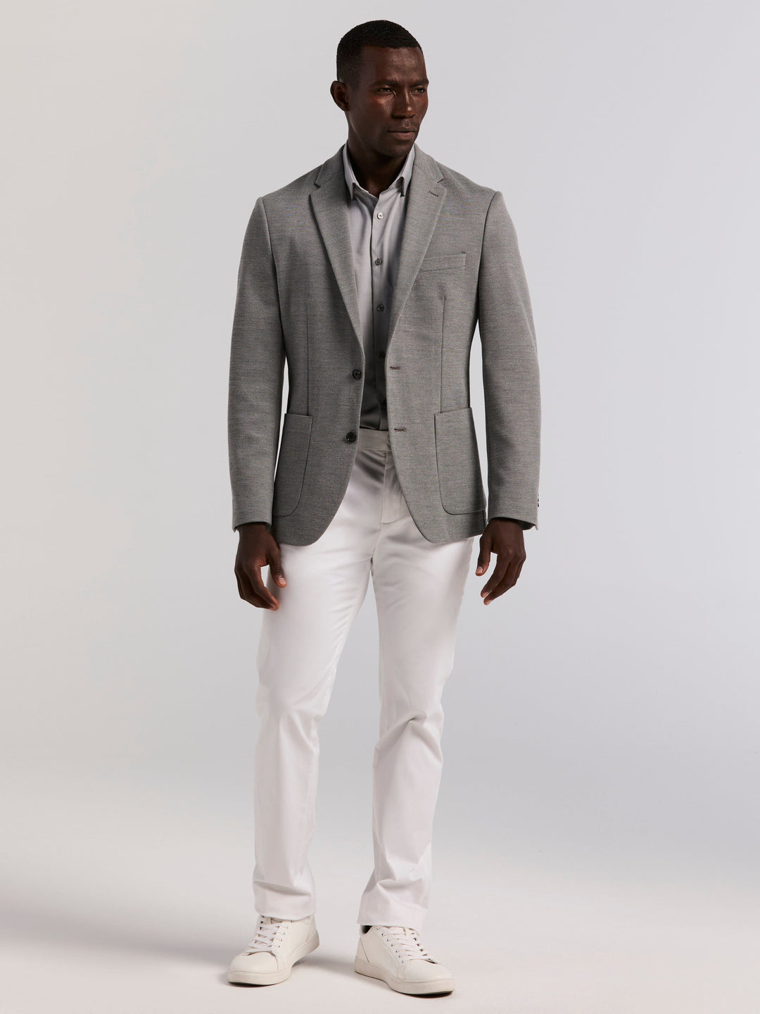 Slim Fit Unlined Textured Sport Jacket (Black) 