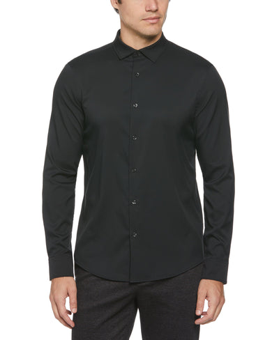 Perry Ellis Untucked Total Stretch Slim Fit Solid Manica Corta Perry Ellis Untucked Total Stretch Slim Fit Solid Manica Corta