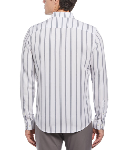 Vertical Stripe Print Stretch Shirt (Dark Shadow) 