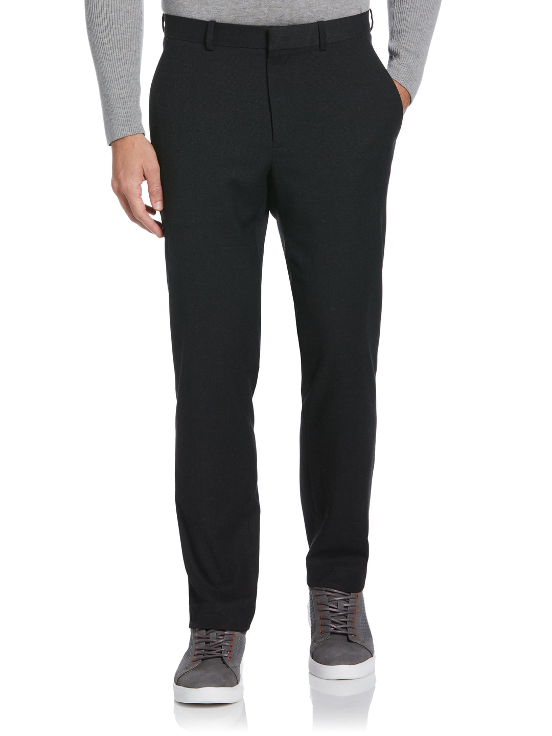 Slim Fit Washable Suit Pant (Black) 