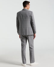 Slim Fit Windowpane Pattern Pant (Grey/Pink) 