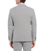 Slim Fit Windowpane Peak Lapel Suit Jacket (Charcoal) 