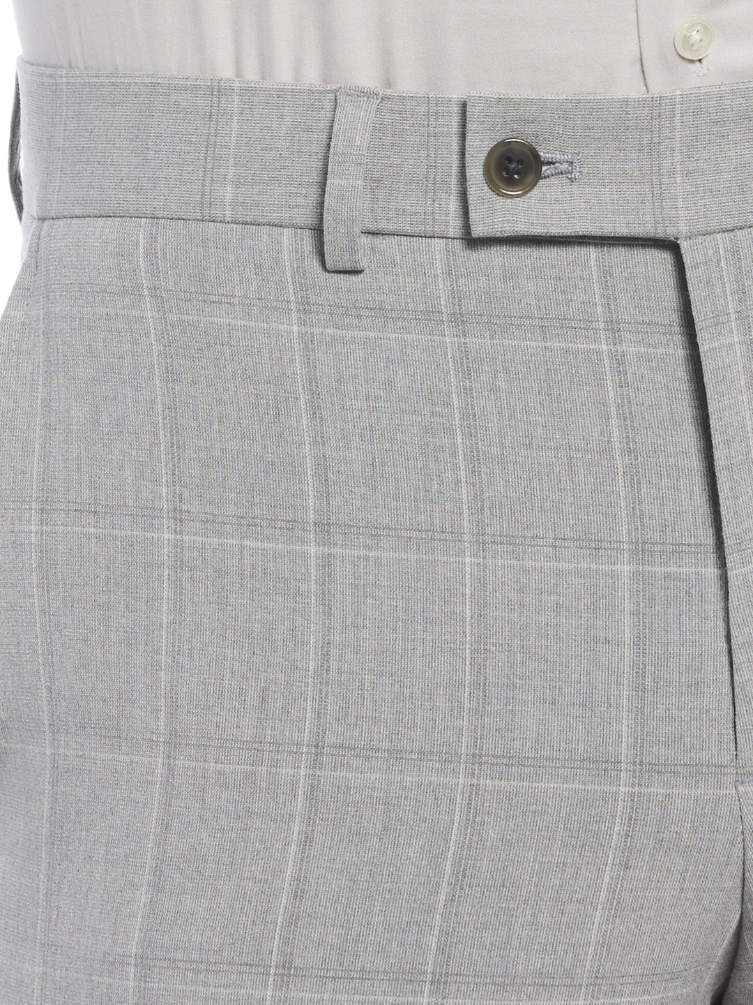 FEATHER GREY WINDOWPANE SLIM FIT PANT (Charcoal) 