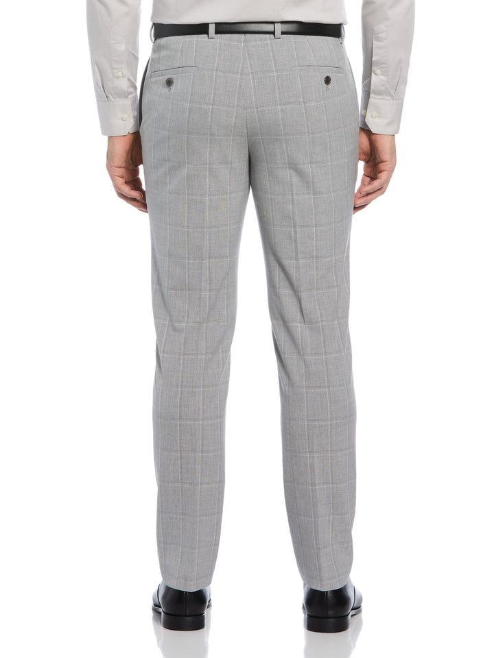 FEATHER GREY WINDOWPANE SLIM FIT PANT (Charcoal) 
