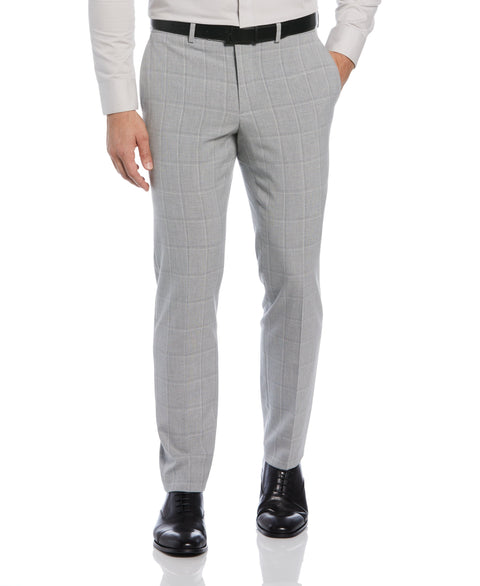 Slim Fit Windowpane Suit Pant (Charcoal) 