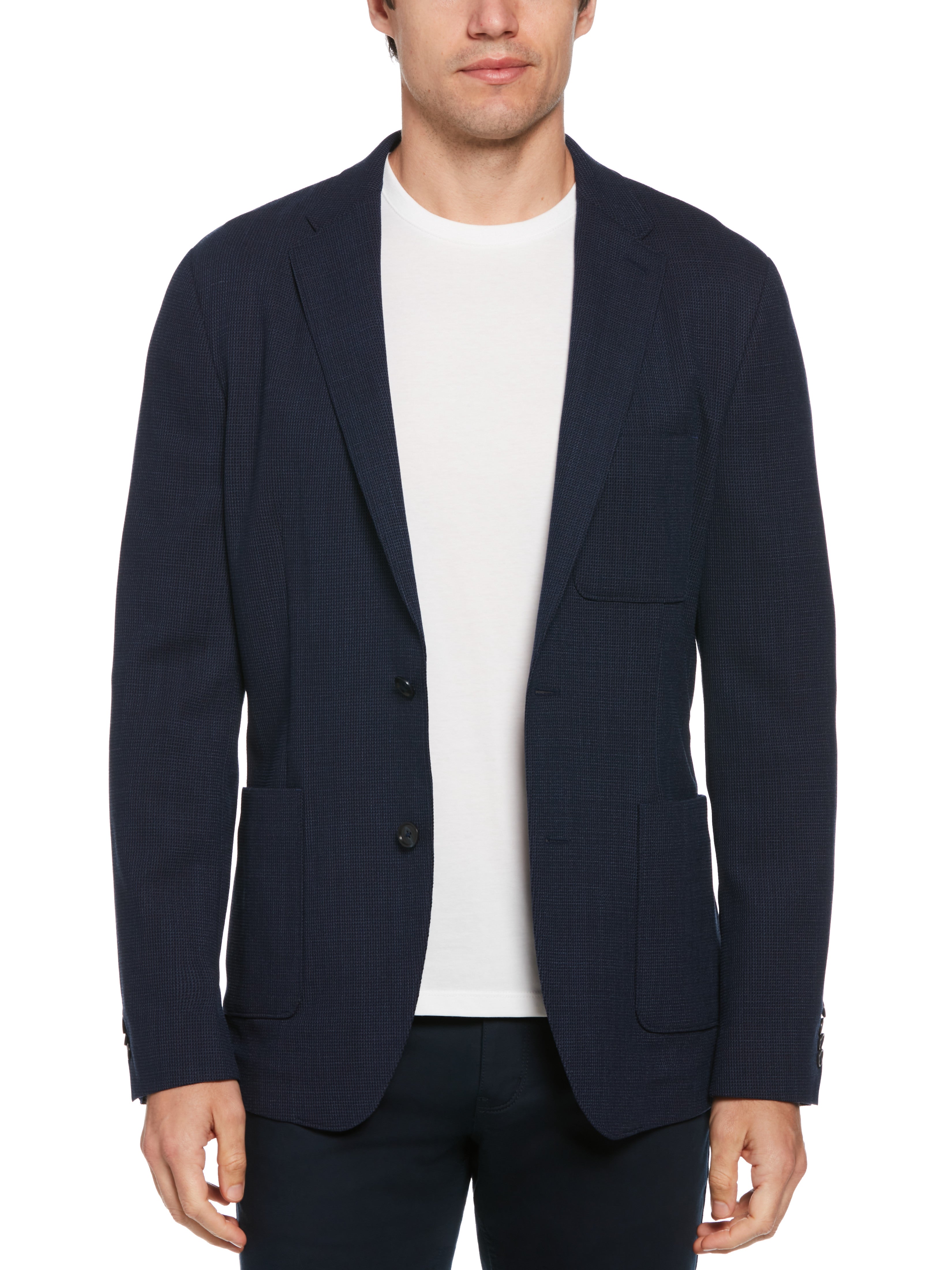 ジャケット・アウター 00s PERRY ELLIS fly front wool jacket Slim Fit Wool Blend Suit Jacket – Perry Ellis