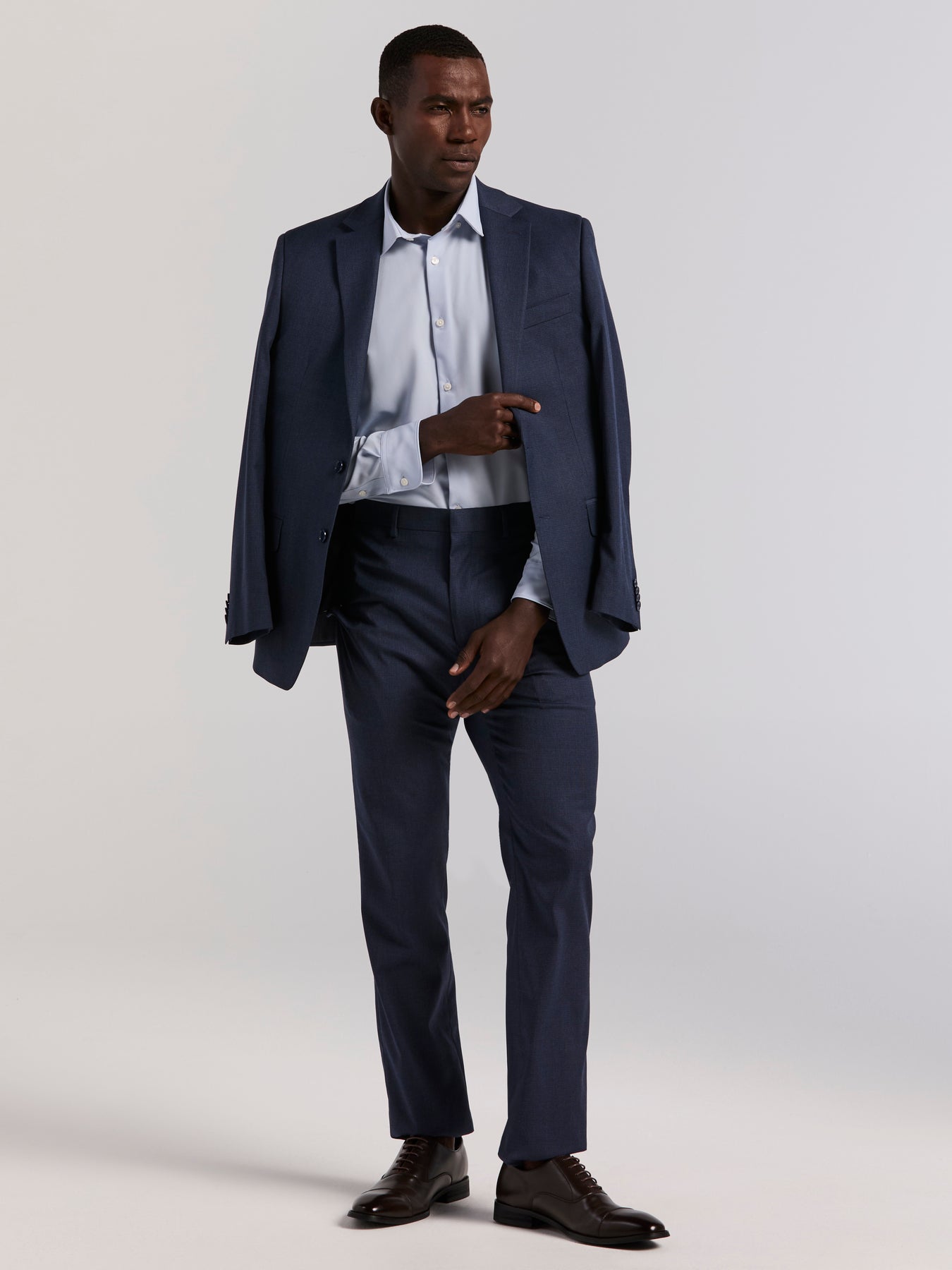 Slim Micro Print Suit Pant