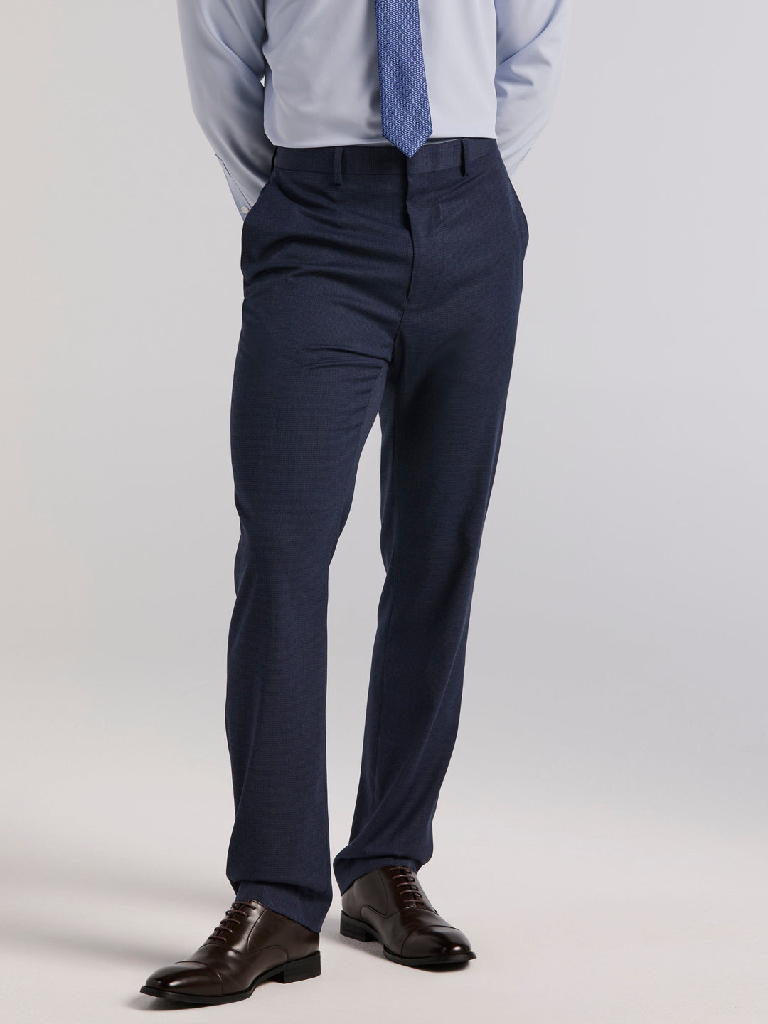 Slim Micro Print Suit Pant (Blue) 