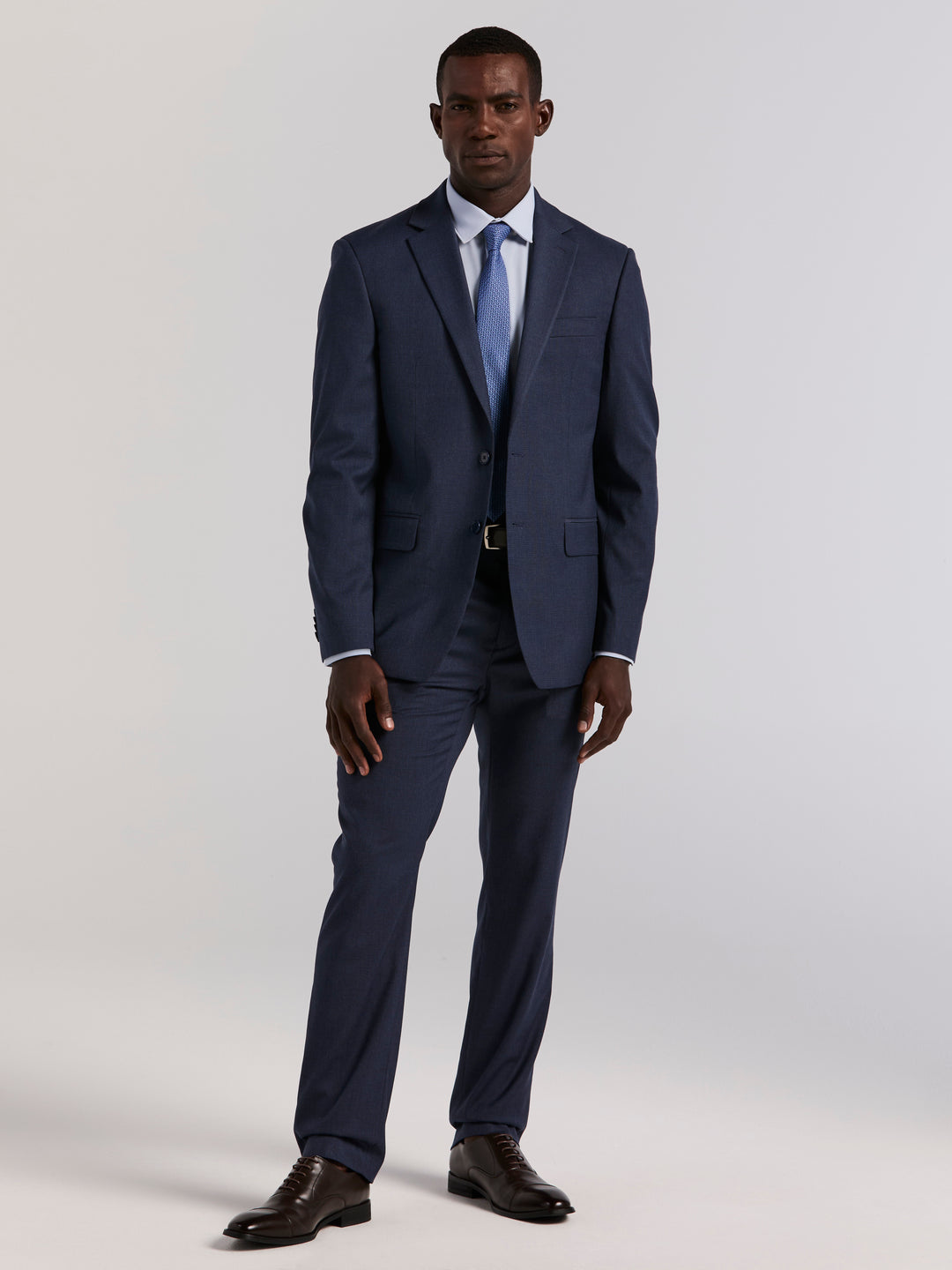 Slim Micro Print Suit Pant (Blue) 