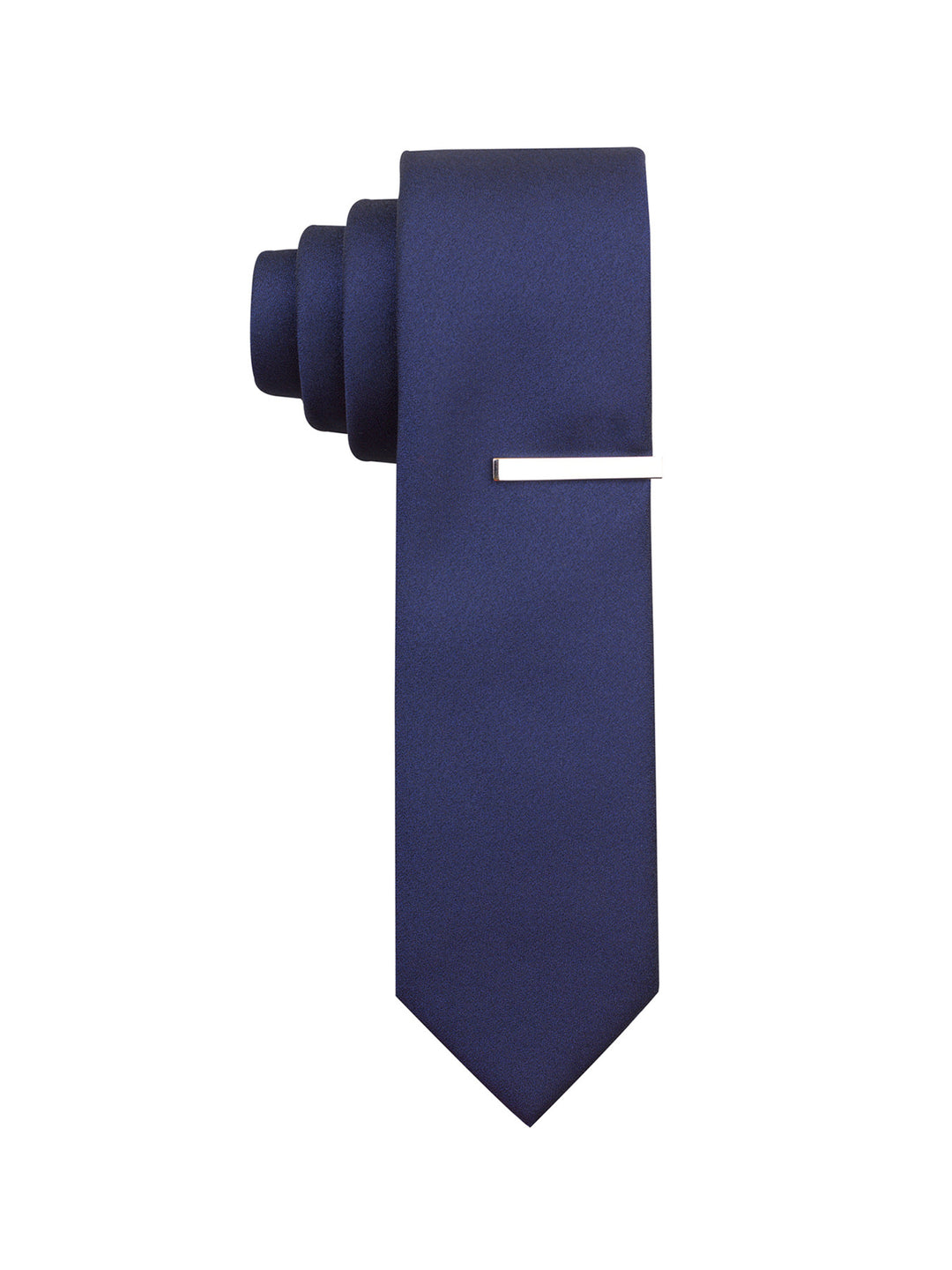Slim Sable Solid Tie (Navy) 