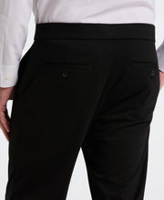Slim Tapered Pintuck Pull-on Pants (Black) 