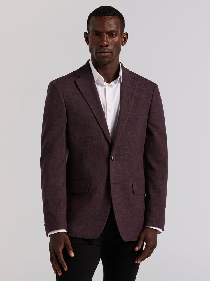 Slim Textured Sportscoat (Berry) 