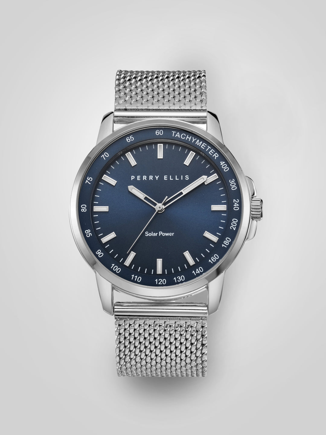 Solar Powered Stainless Steel Watch (Silver) 