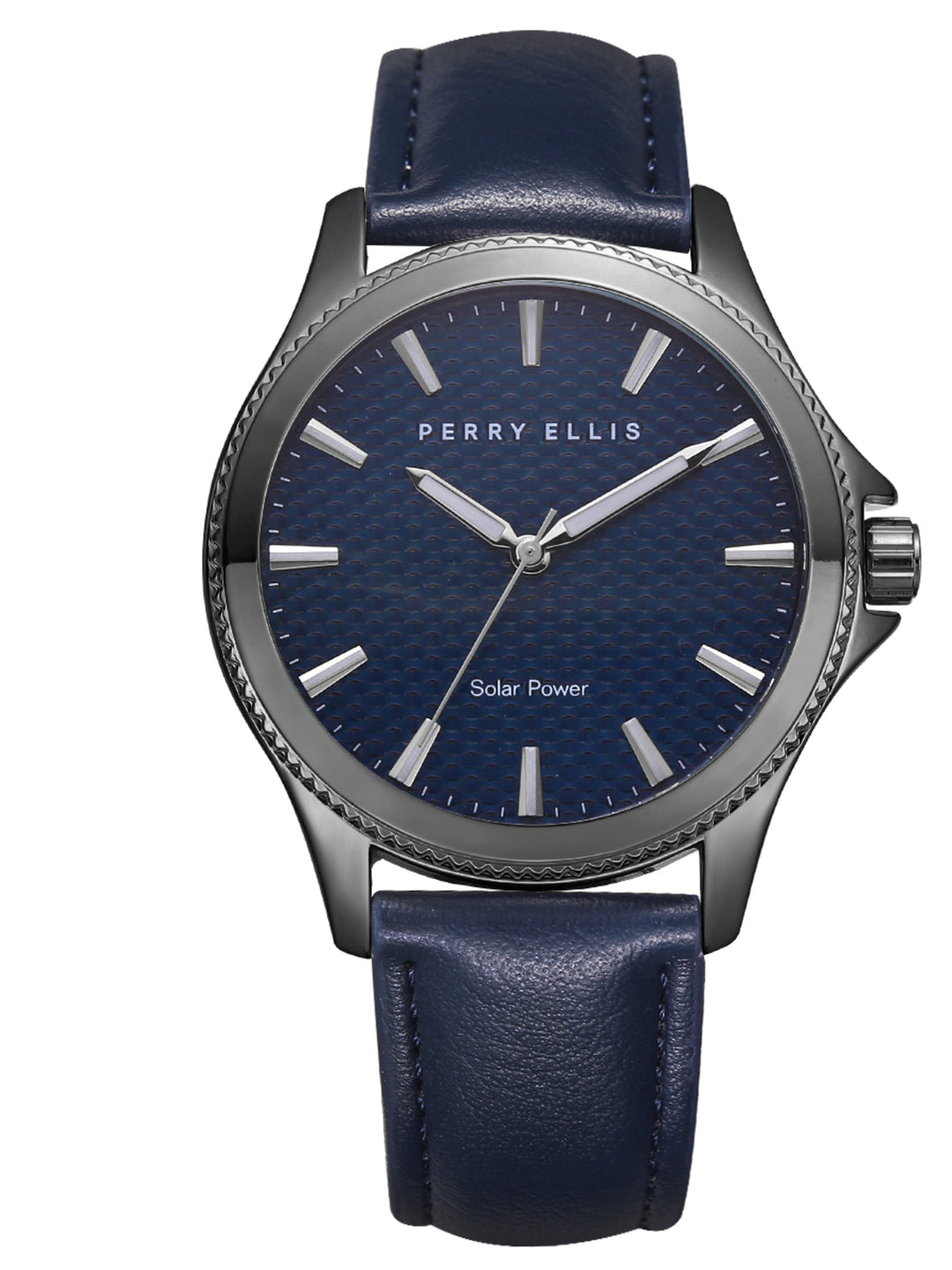 Solar Powered Vegan Leather Watch (Navy) 